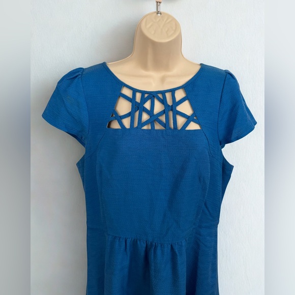 Maeve Blue Mini Dress - Picture 8 of 11